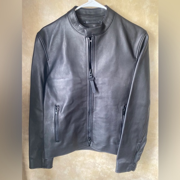 NWT Coach Outlet Black Leather Racer Jacket XS Timeless Classic Retail $995 - Picture 1 of 12